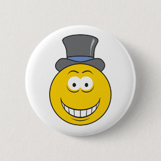 Top Hat Face 6 Cm Round Badge