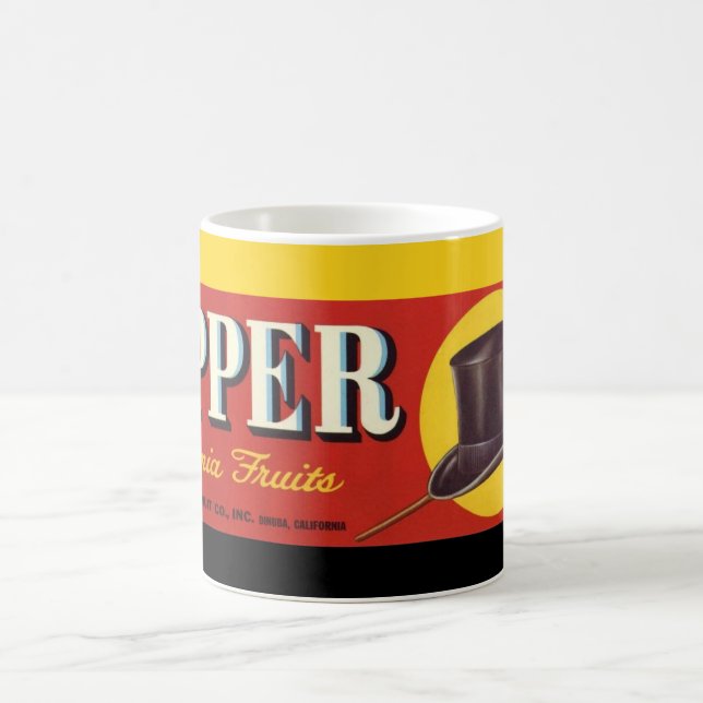 Top Hat Fruit Label Mug (Center)