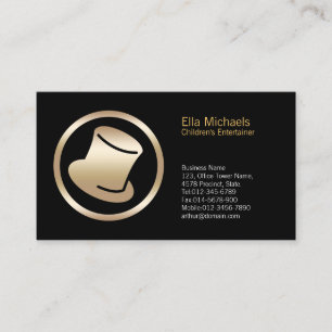 Top Hat Icon Children's Entertainer Business Card