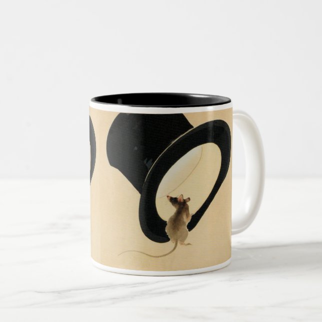 Top Hat Rat Year Chinese Zodiac Birthday Mug (Front Right)