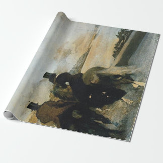 Top Hat Riders Decoupage Poster Wrapping Paper