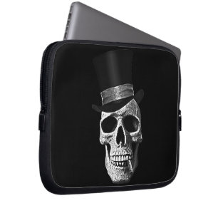 Top hat skull laptop sleeve