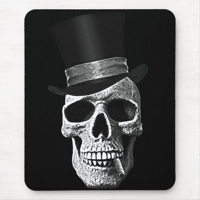 Top hat skull mouse mat (Front)