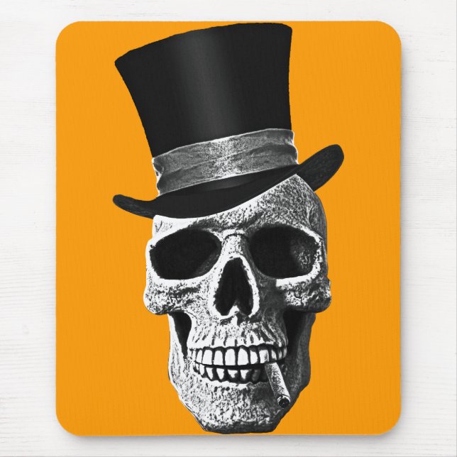 Top hat skull mouse mat (Front)