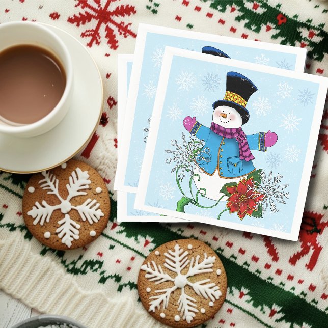 Top Hat Snowman Napkin (Creator Uploaded)