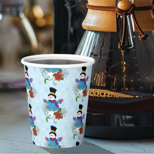 Top Hat Snowman Paper Cups (Creator Uploaded)