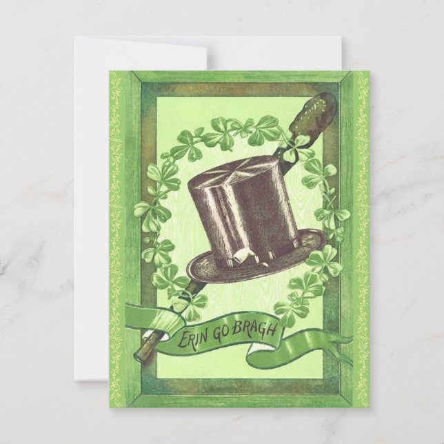 Top Hat St. Patrick's Day Party Invitations! Invitation (Front)