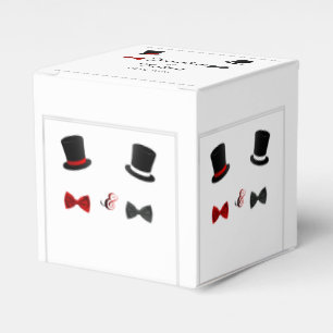 Top Hats and Bow Ties Gay Wedding Favour Box