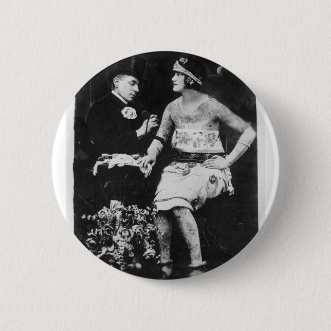 Top Hats and Tattoos 6 Cm Round Badge (Front)