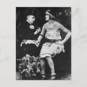 Top Hats and Tattoos Postcard