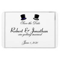 Top Hats Bow Ties Blue Gay Wedding Save the Date