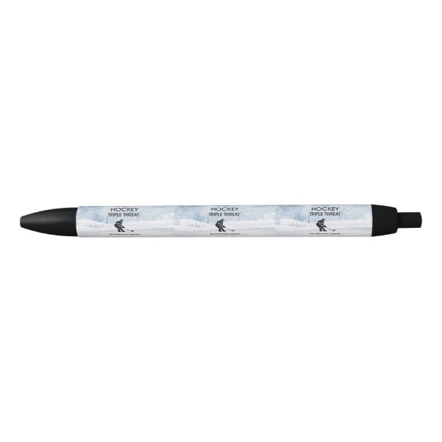 TOP Hockey Triple Threat Black Ink Pen (Front)