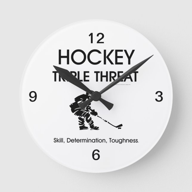 TOP Hockey Triple Threat Round Clock (Front)