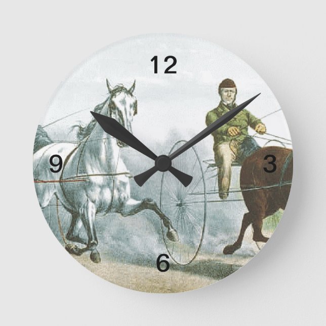 TOP Horse Poetry Round Clock (Front)