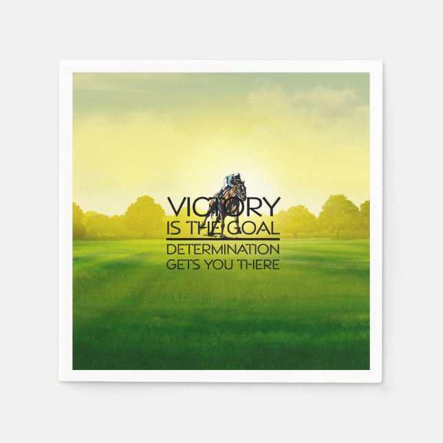TOP Horse Race Victory Goal Napkin (Front)