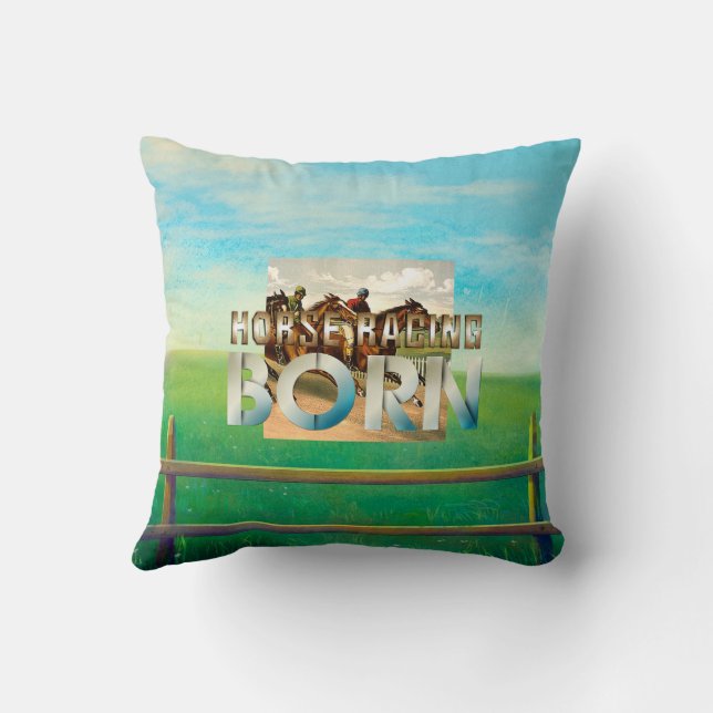 TOP Horse Racing Born Cushion (Back)