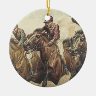 TOP Horse Racing Ceramic Tree Decoration