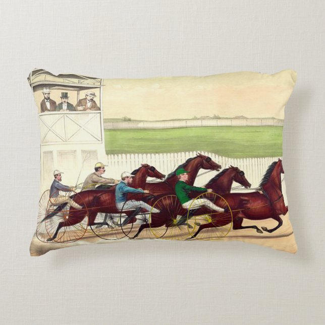 TOP Horse Racing Is My Life Decorative Cushion (Front)