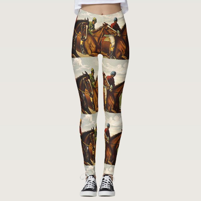 TOP Horse Racing Life Leggings (Front)
