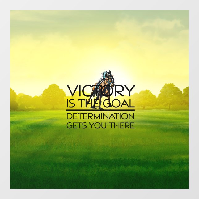 TOP Horse Racing Victory Goal Window Cling (Sheet)