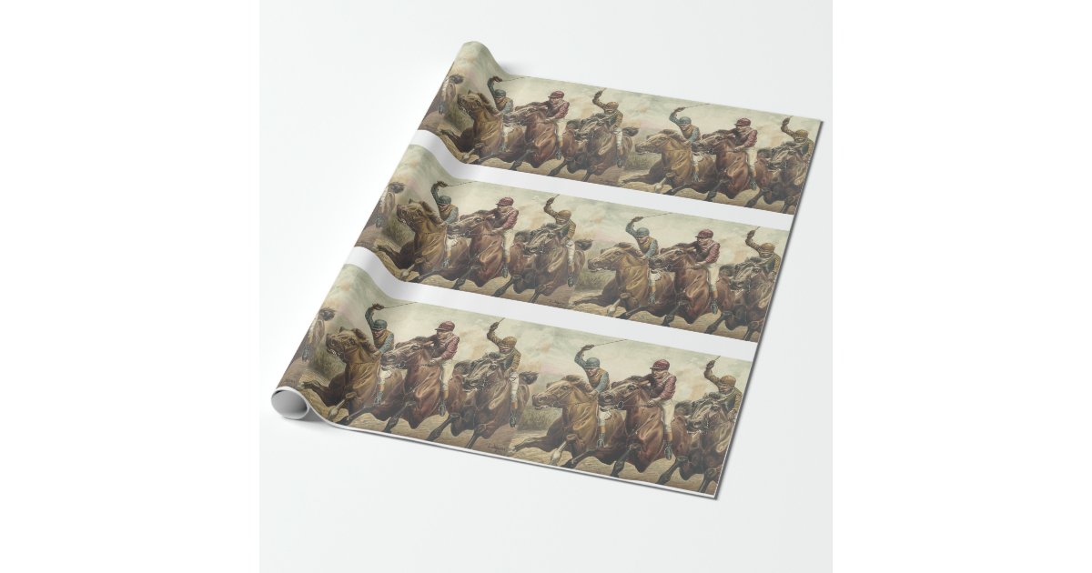 TOP Horse Racing Wrapping Paper | Zazzle
