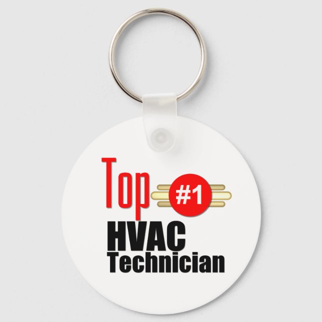 Top HVAC Technician Key Ring (Front)