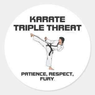 TOP Karate Slogan Classic Round Sticker