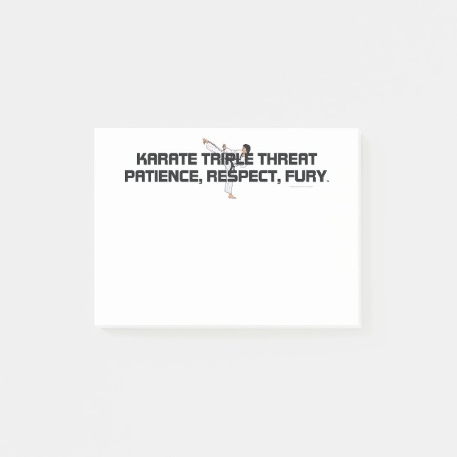 TOP Karate Slogan Post-it Notes (Front)