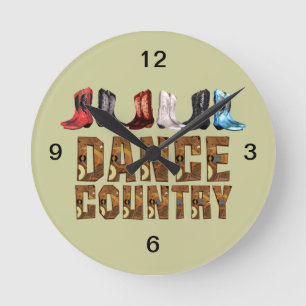 TOP Line Dance Country Round Clock