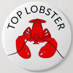 Top Lobster 6 Cm Round Badge