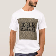  TOP MAN -BLACK-BROWN GOLD-T-Shirt