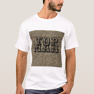  TOP MAN -BLACK-BROWN GOLD-T-Shirt