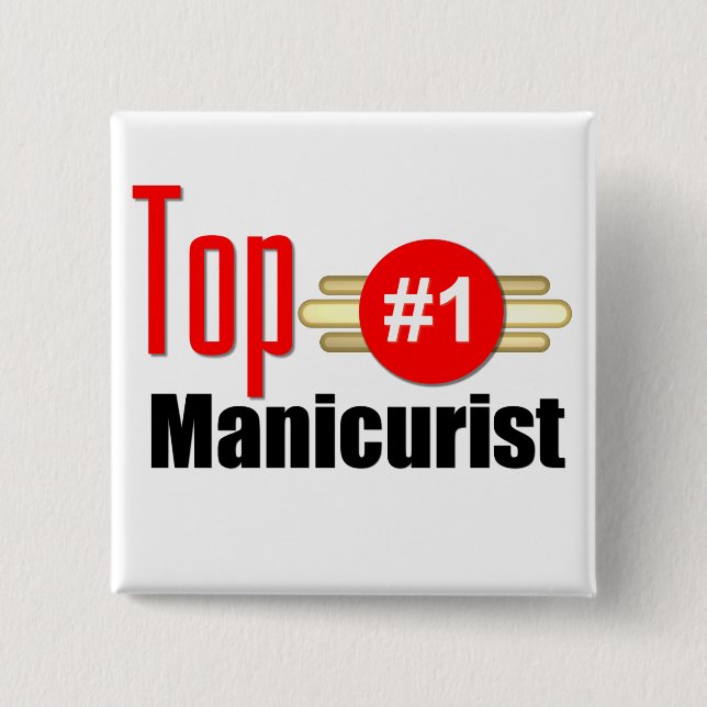 Top Manicurist 15 Cm Square Badge (Front)