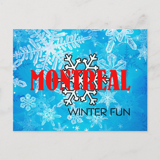 TOP Montreal Winter Fun Postcard (Front)