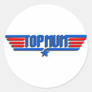 Top mum classic round sticker