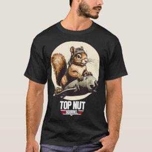 Top Nut Squirrel AviationPlane Funny Vintage Roost