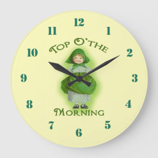 Top o the Morning Irish Lass Wall Clock
