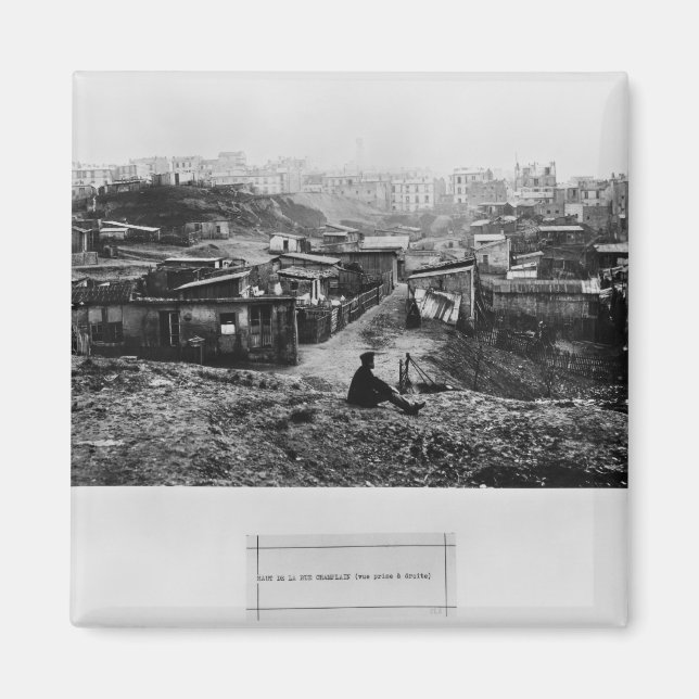 Top of rue Champlain  Paris, 1858-78 Magnet (Front)