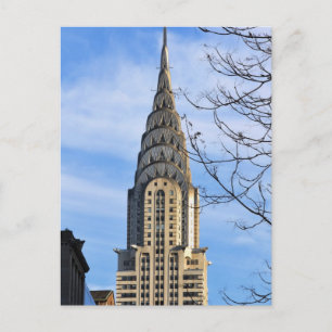 Top of the Chrysler Building, Bare Trees Postcard