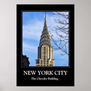 Top of the Chrysler Building, Bare Trees Poster