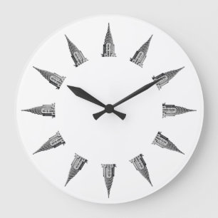 Top of the Chrysler Building Large Clock