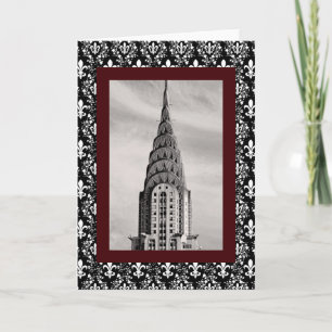 Top of the Chrysler Building NYC - B&W Card