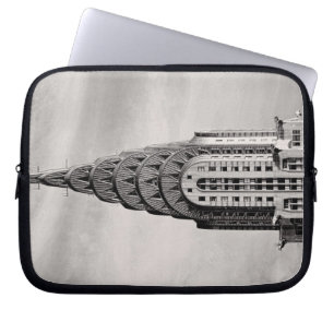 Top of the Chrysler Building NYC - B&W Laptop Sleeve