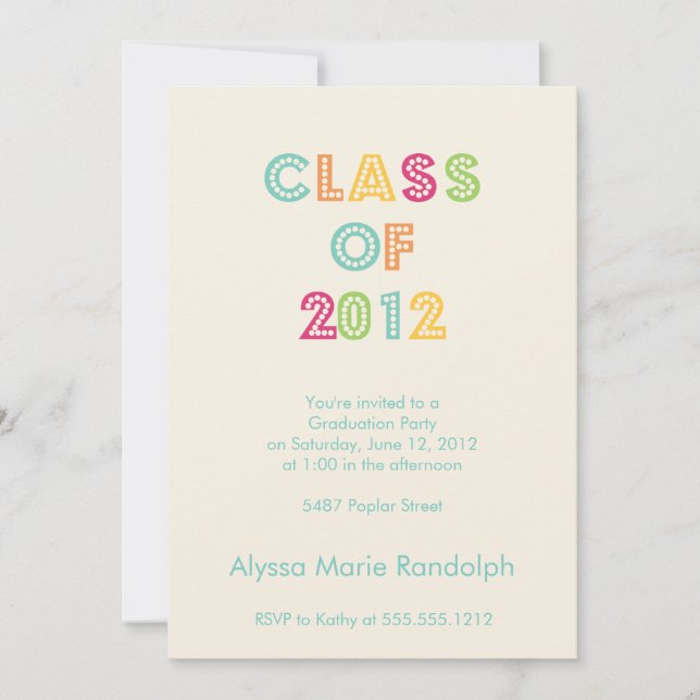 top of the class graduation invitation (Front)