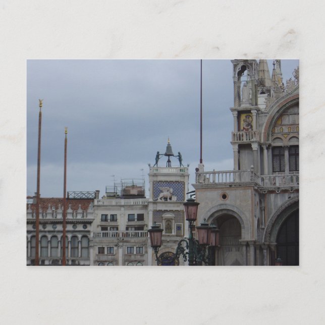 Top of the Clock Tower, St. Mark's Square, Venice Postcard (Front)