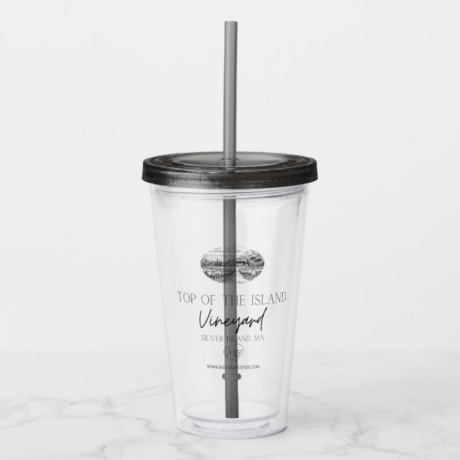 Top of the Island Winery Acrylic Tumbler (Front)