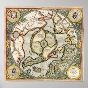 Top of the World - 1595 map Poster