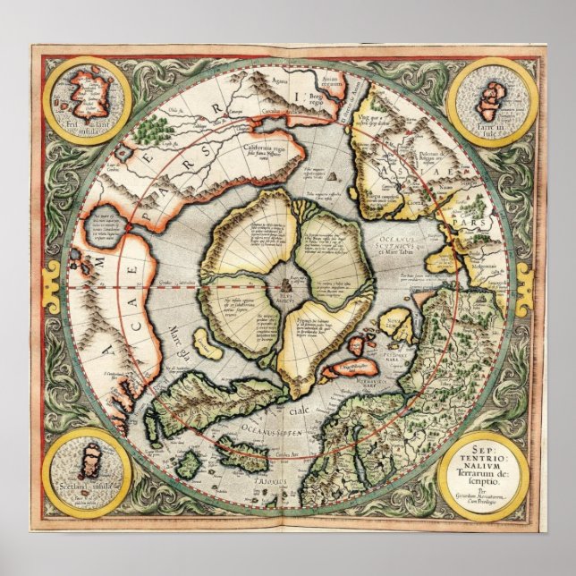 Top of the World - 1595 map Poster (Front)