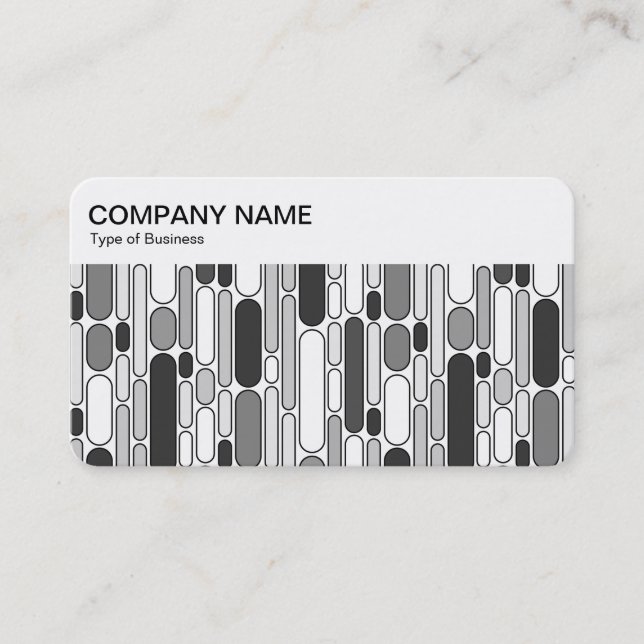 Top Panel - Abstract 100624 - Shades of Grey Business Card (Front)