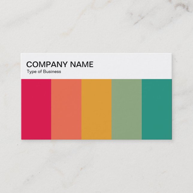 Top Panel - Bars of Colour 02 Business Card (Front)